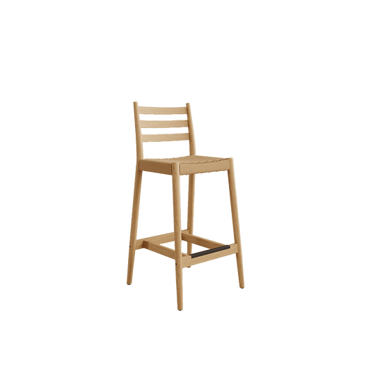 Kenji Counter Stool, Woven Rattan