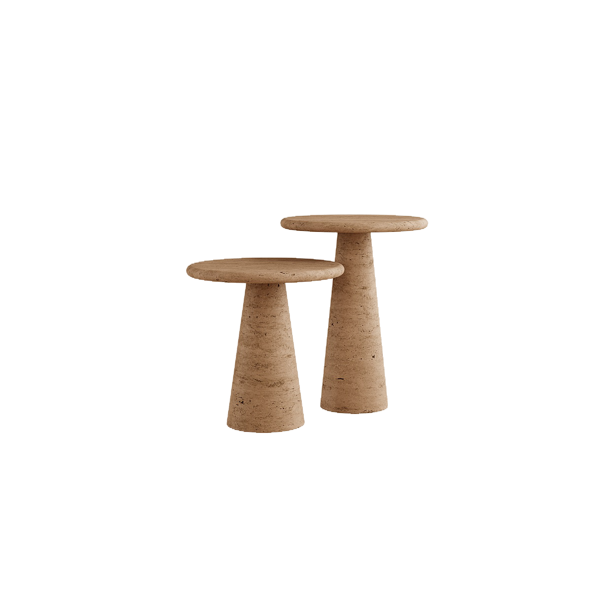 CioCio Side Table, Travertine Limestone