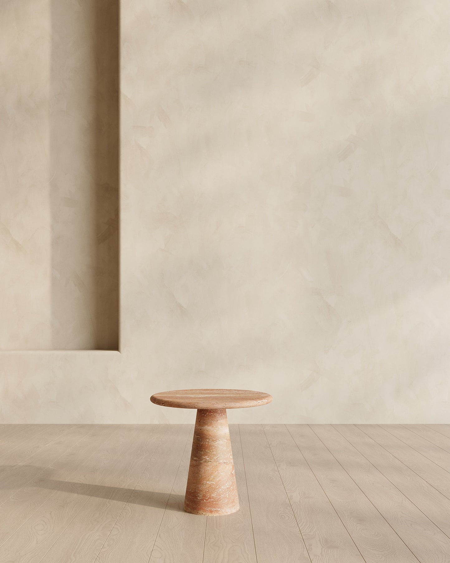 CioCio Side Table, Travertine Limestone