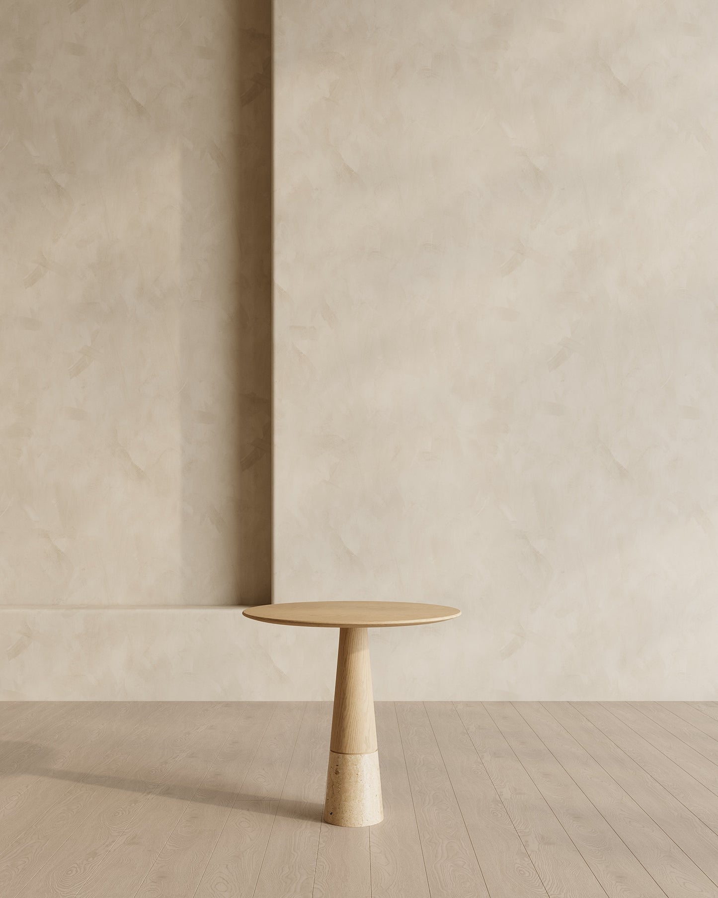 Manami Side Table, White Oak Wood