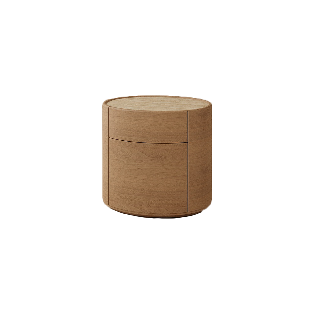 Tranquil Bedside Table, White Oak Wood