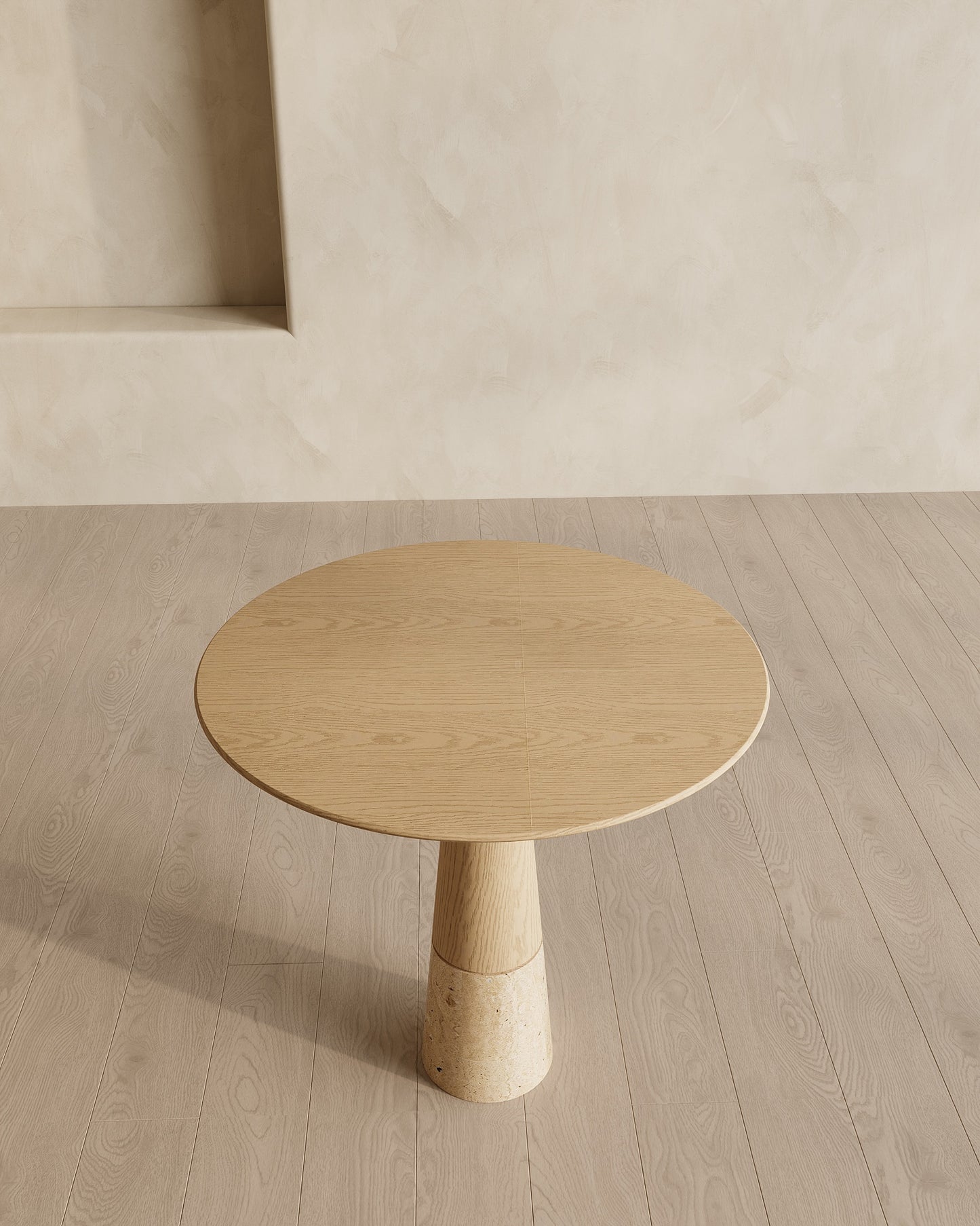 Manami Side Table, White Oak Wood