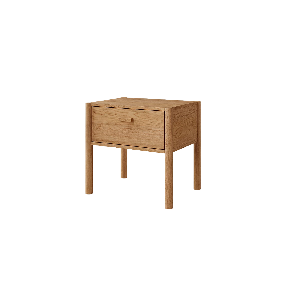 Kaze Bedside Table, Oak Wood