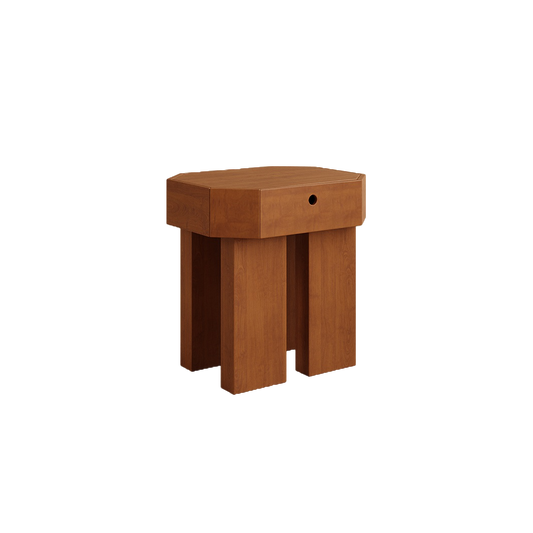 Zach Bedside Tables, Red Teak Wood