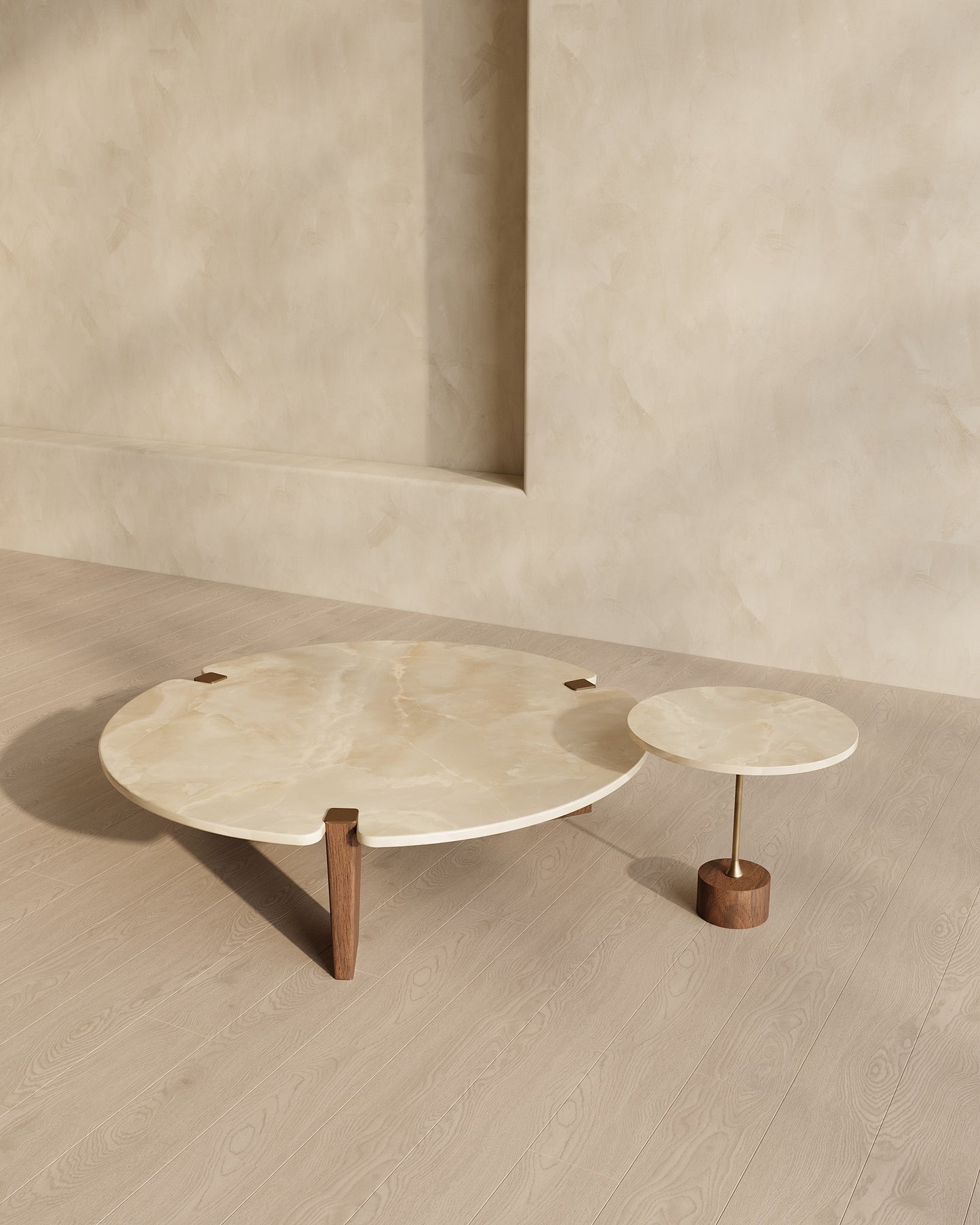 Agatha Coffee Table, Marble Stone Top